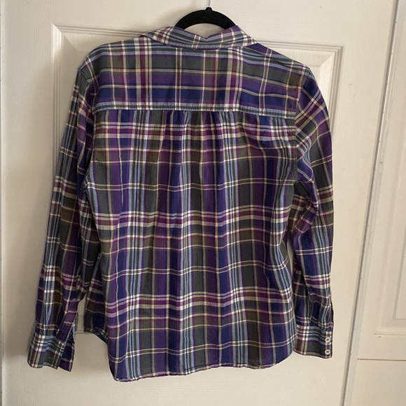 TOMMY BAHAMA button up plaid top - Picture 3 of 3